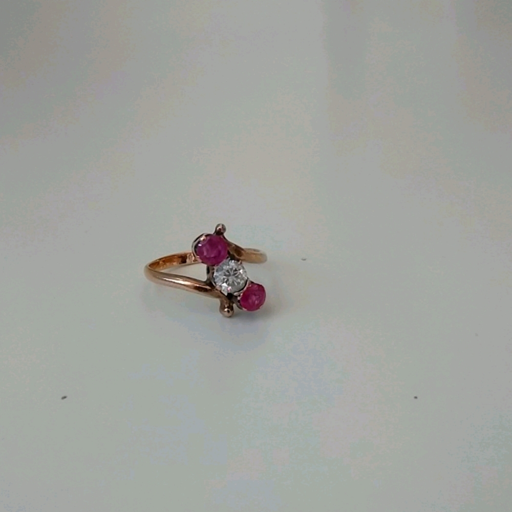 Antique Victorian rose gold Natural Ruby Ring